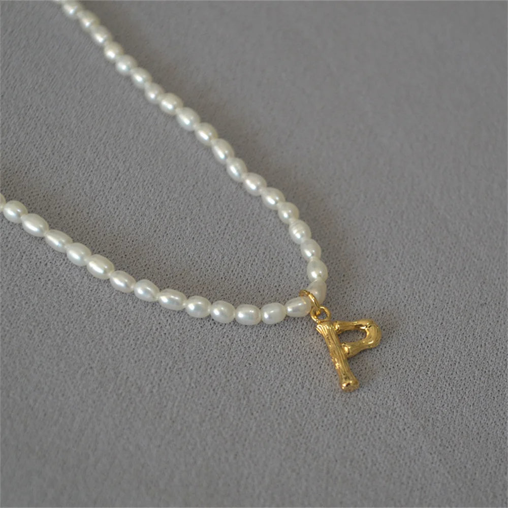 Initial Pearl Necklace