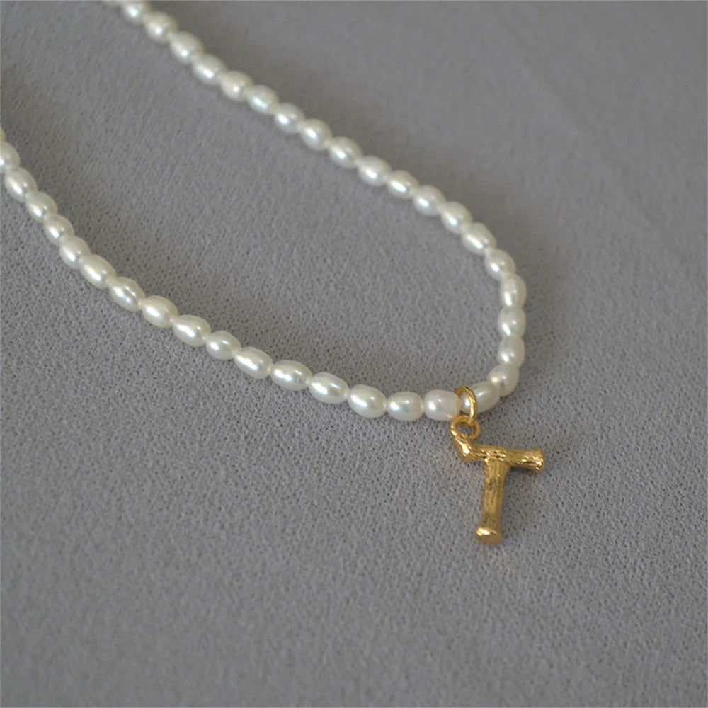 Initial Pearl Necklace