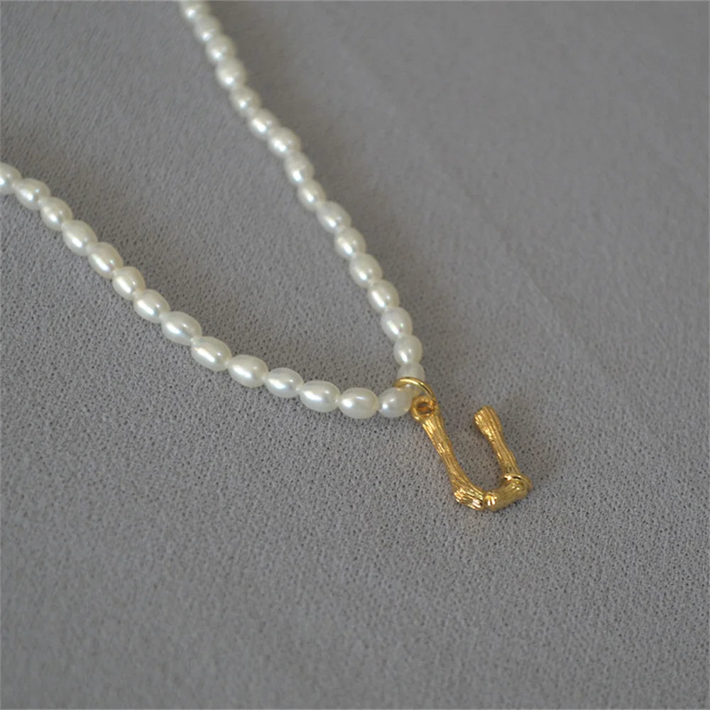 Initial Pearl Necklace