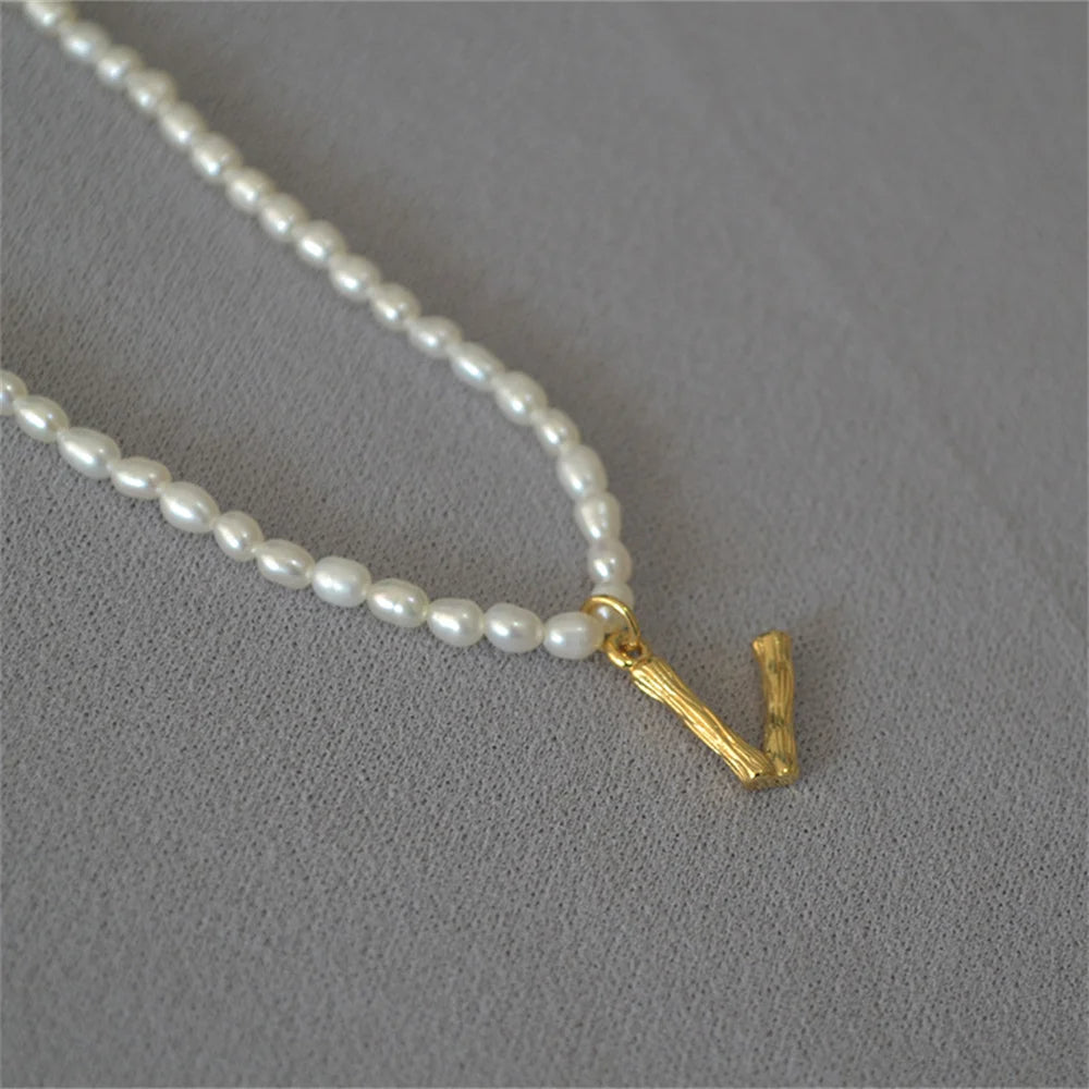 Initial Pearl Necklace