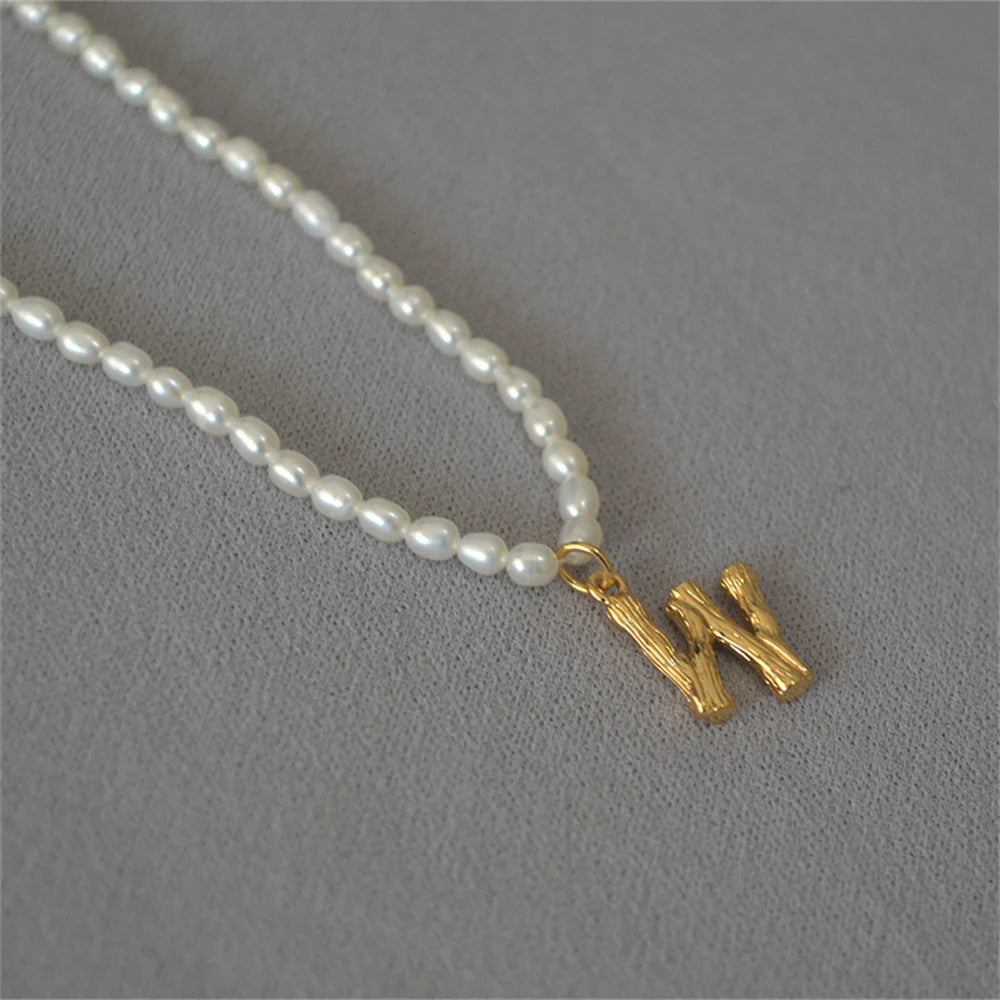 Initial Pearl Necklace