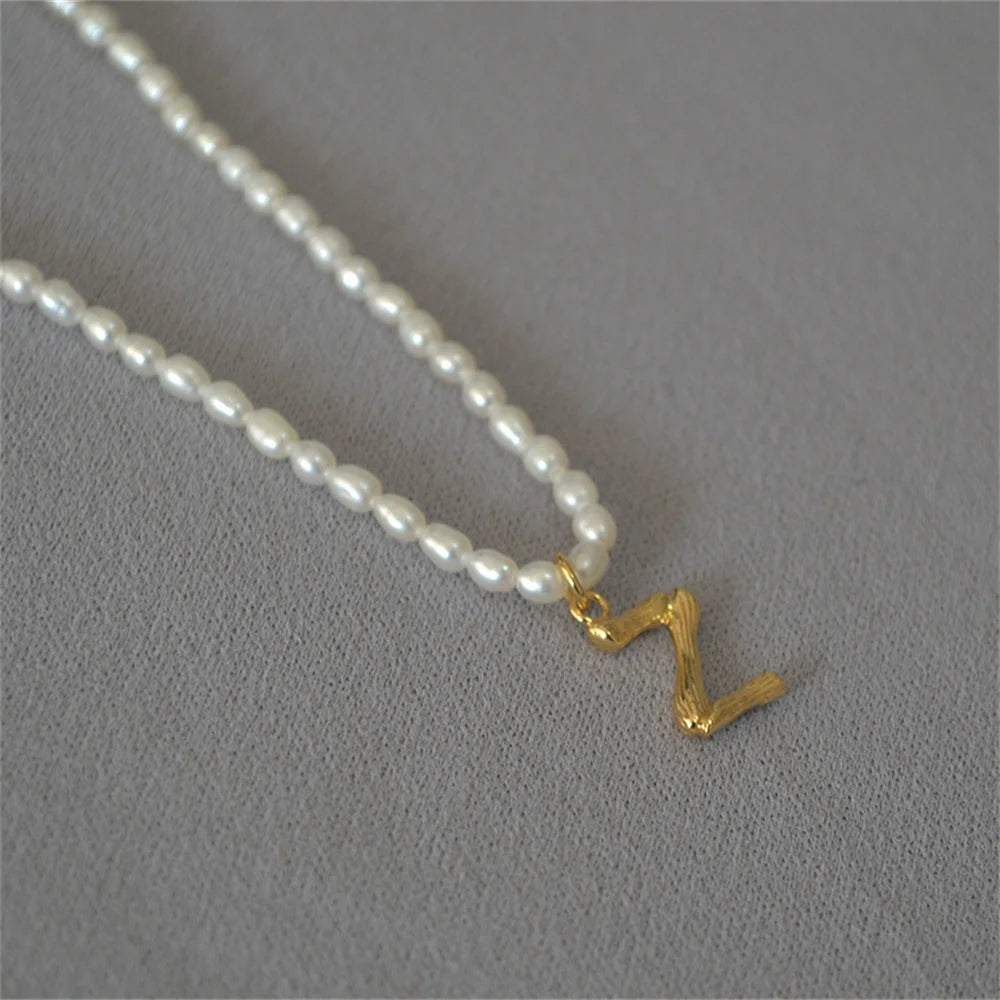 Initial Pearl Necklace