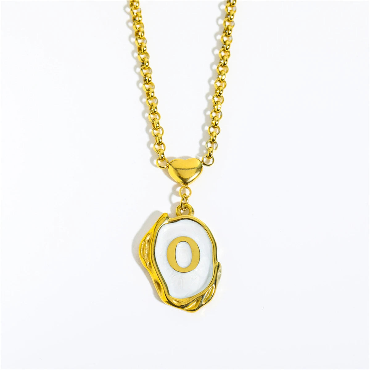 Irregular Dripping Initial Necklace