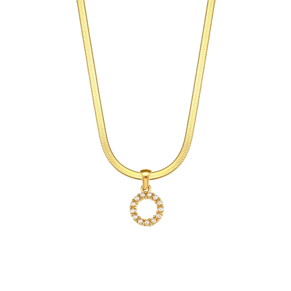 Herringbone Letter Necklace