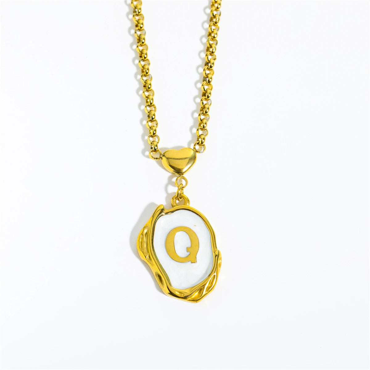 Irregular Dripping Initial Necklace