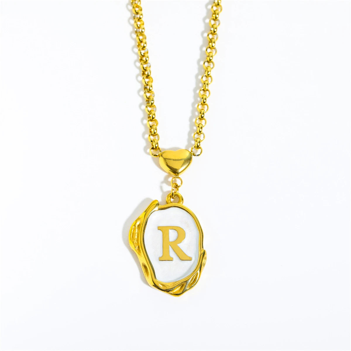 Irregular Dripping Initial Necklace