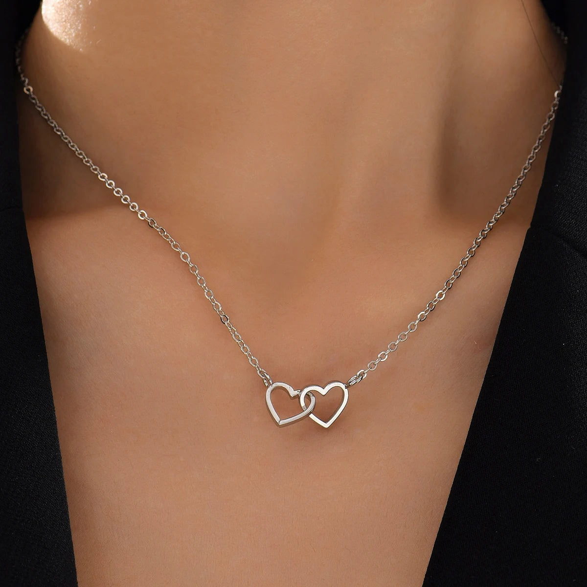 Interlocked Hearts Necklace