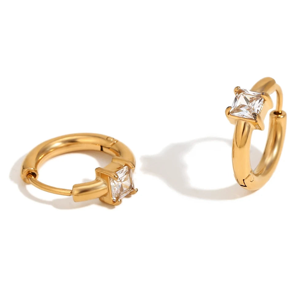 Rhinestone Hoop Earrings