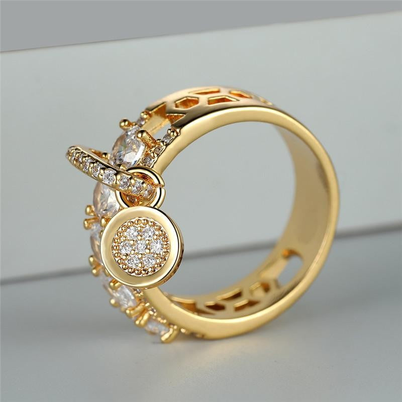 Elegant Round Stone Adjustable Ring