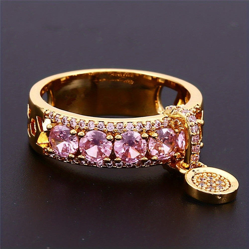 Elegant Round Stone Adjustable Ring