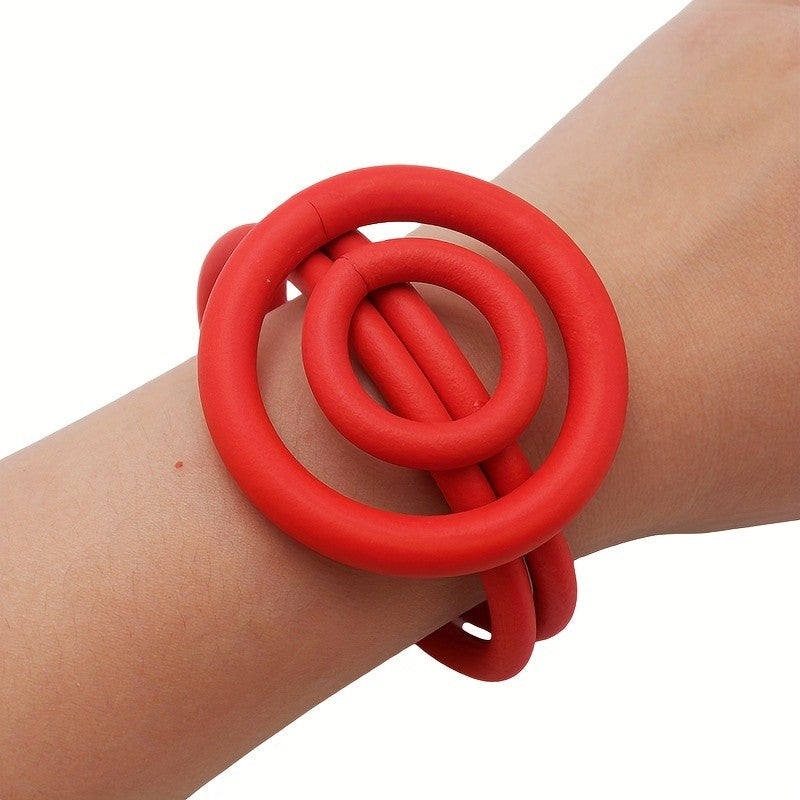 Black Geometric Coil Bracelet
