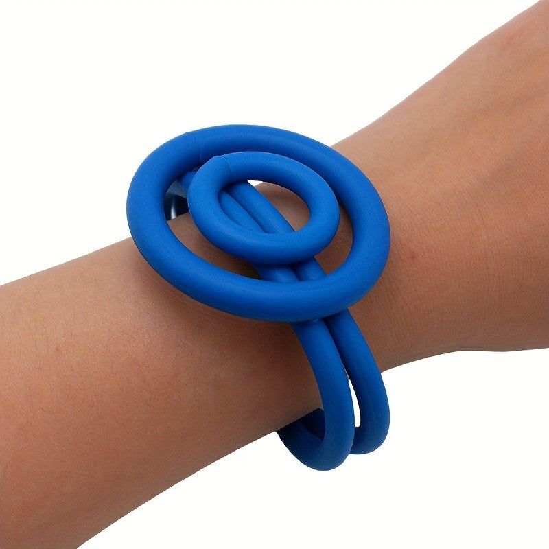 Black Geometric Coil Bracelet