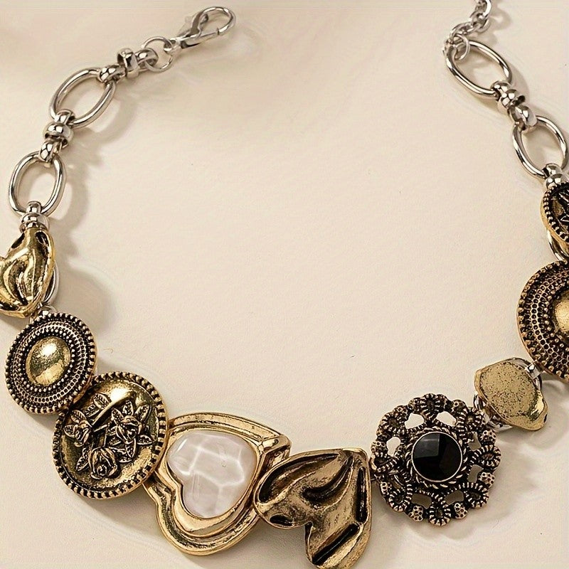 Vintage Mixed Metal Charm Bracelet