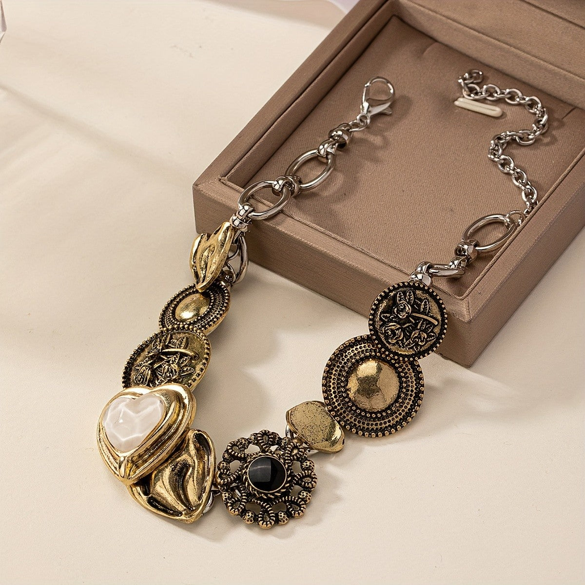 Vintage Mixed Metal Charm Bracelet