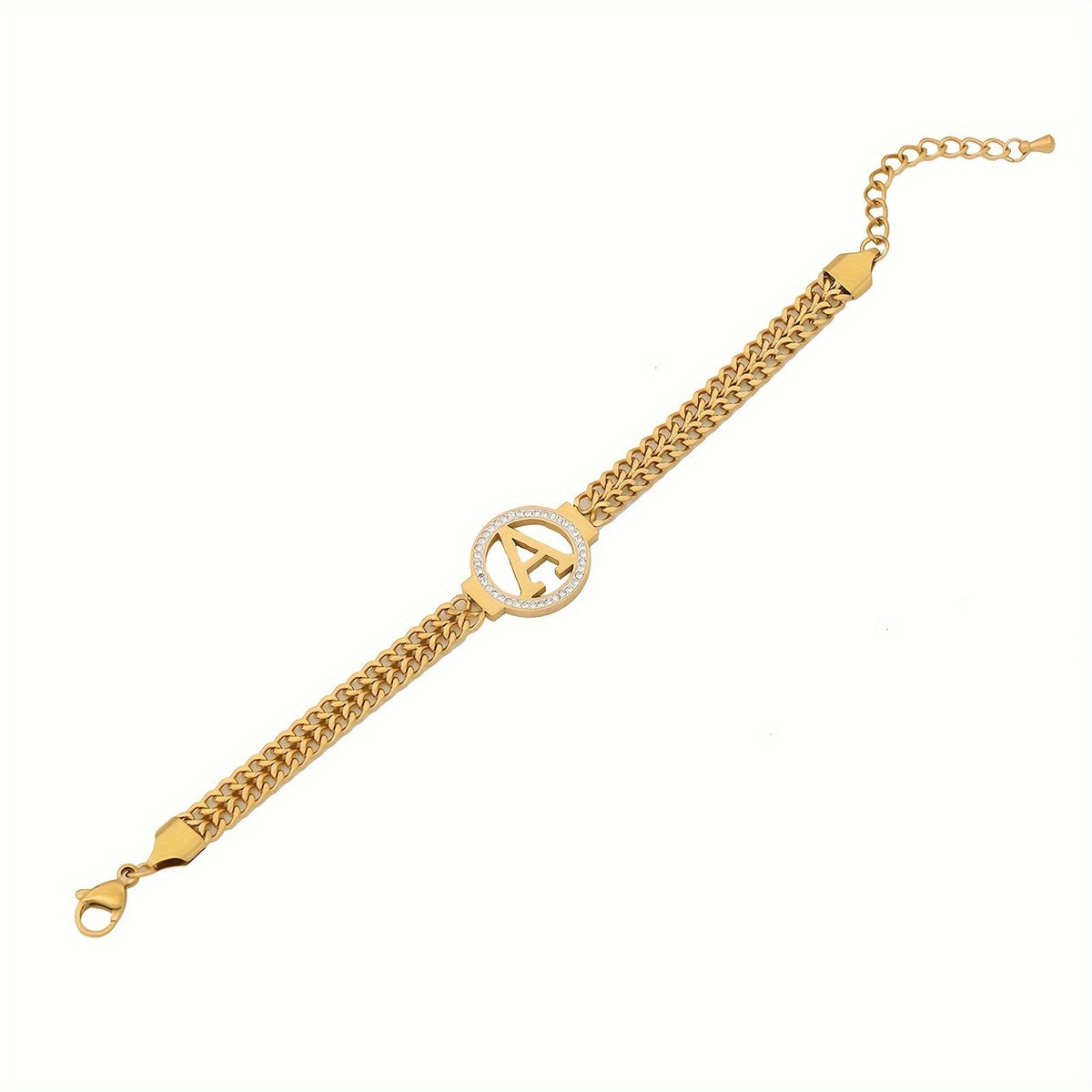 18k Initial Letter Chain Bracelet
