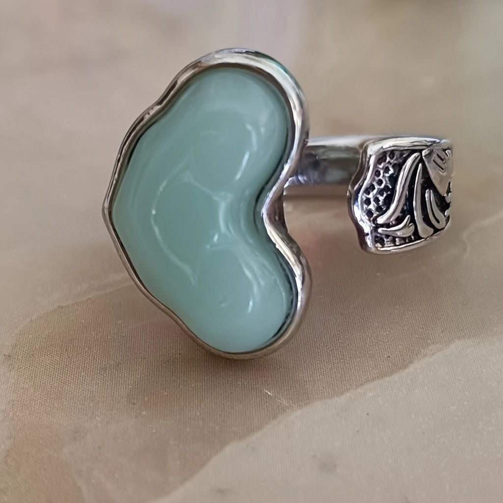 Vintage Adjustable Cloud Stone Ring