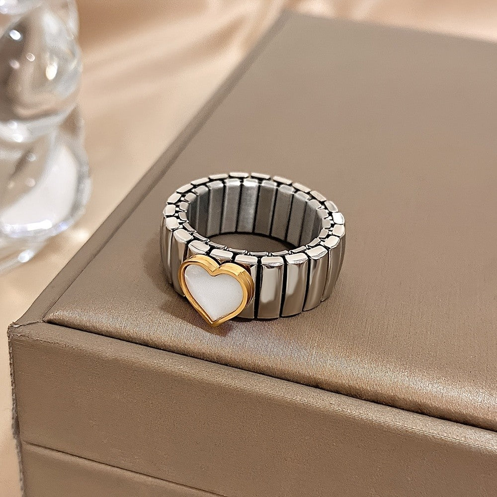 Vintage Heart Chunky Ring