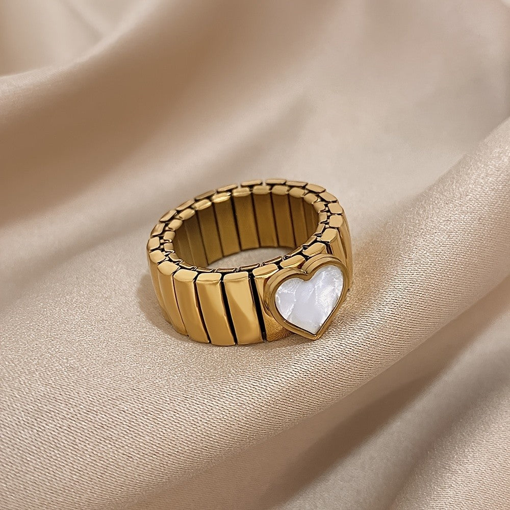 Vintage Heart Chunky Ring