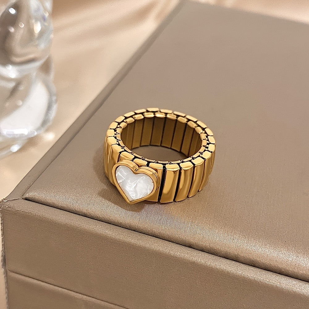 Vintage Heart Chunky Ring