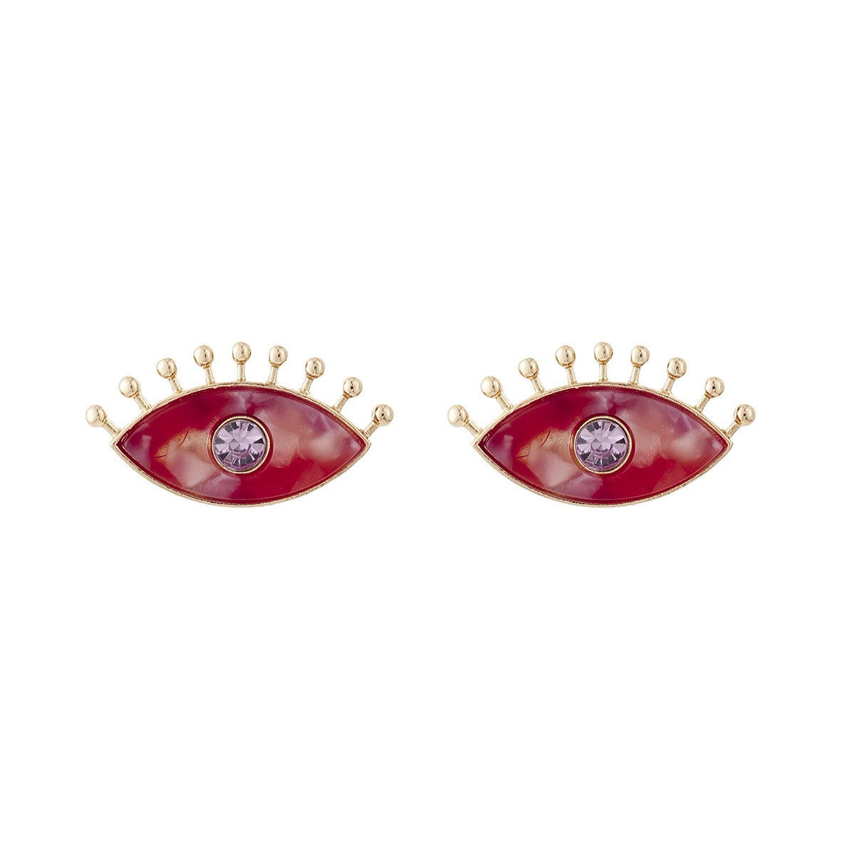 Vintage Geometric Floral Drop Earrings