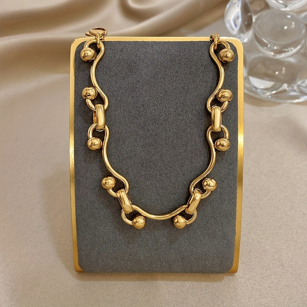 18k Irregular Ball Link Bracelet