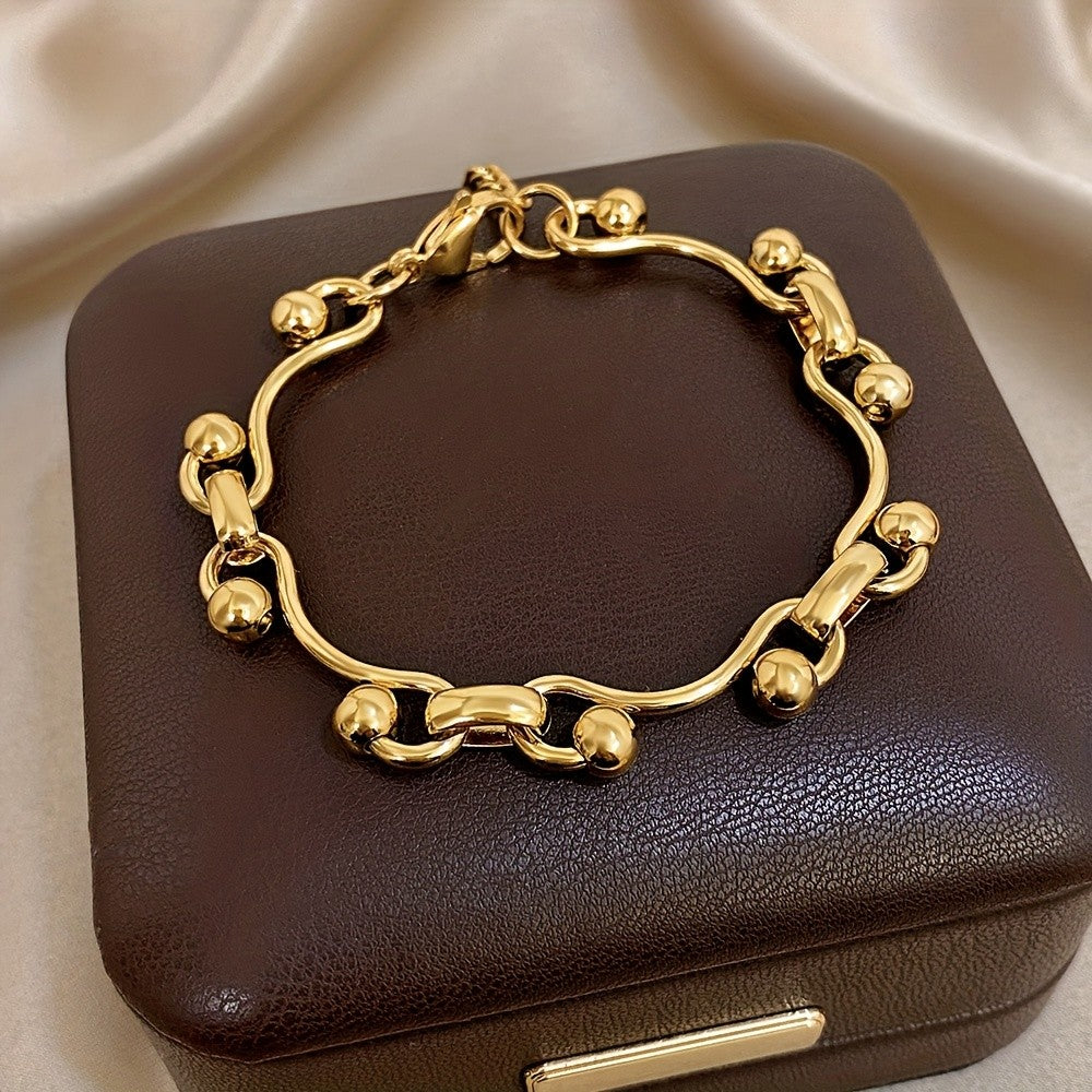 18k Irregular Ball Link Bracelet