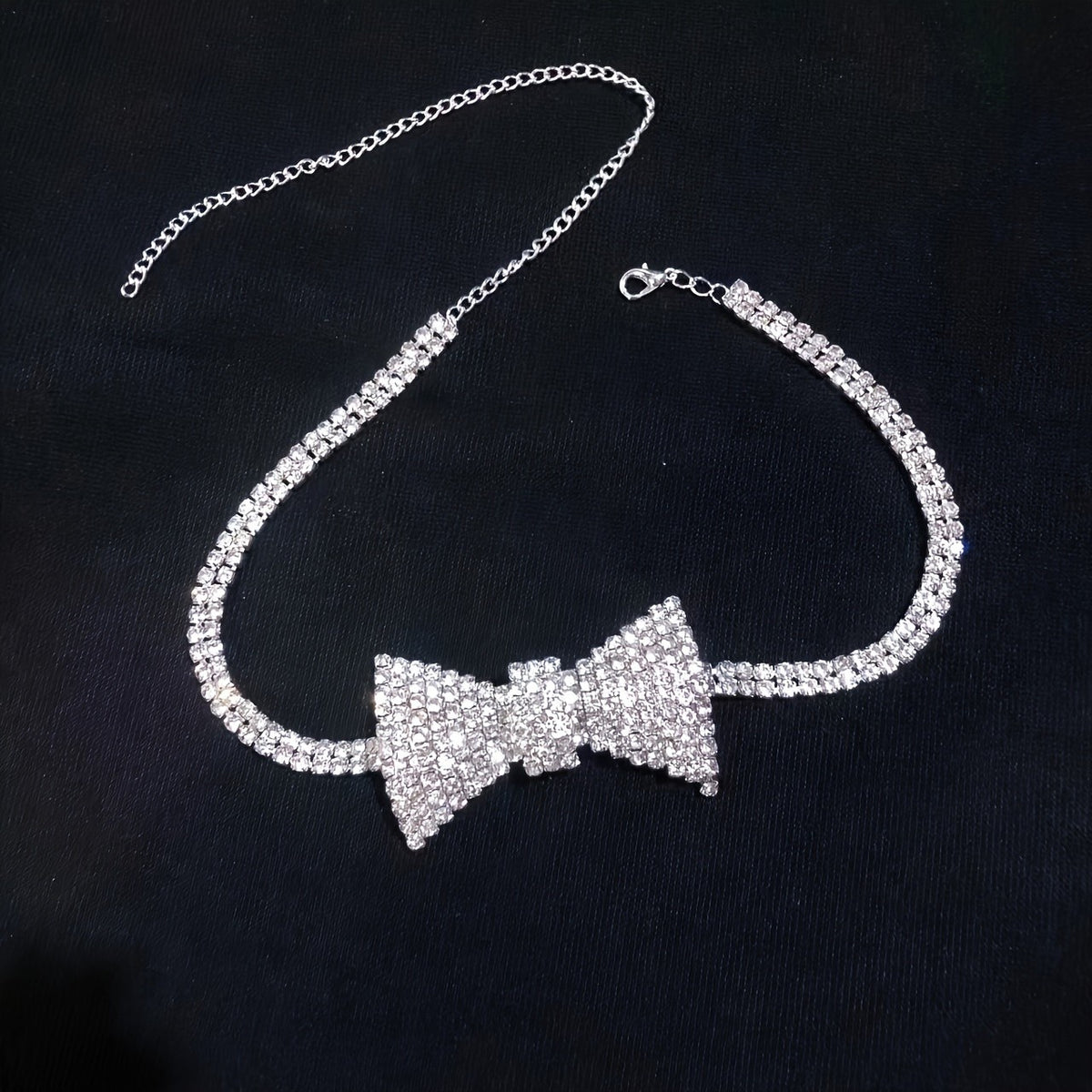Vintage Bow Stone Choker Necklace