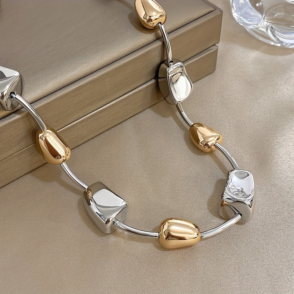 Asymmetric Irregular Block Necklace