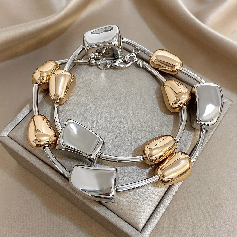 Asymmetric Irregular Block Necklace