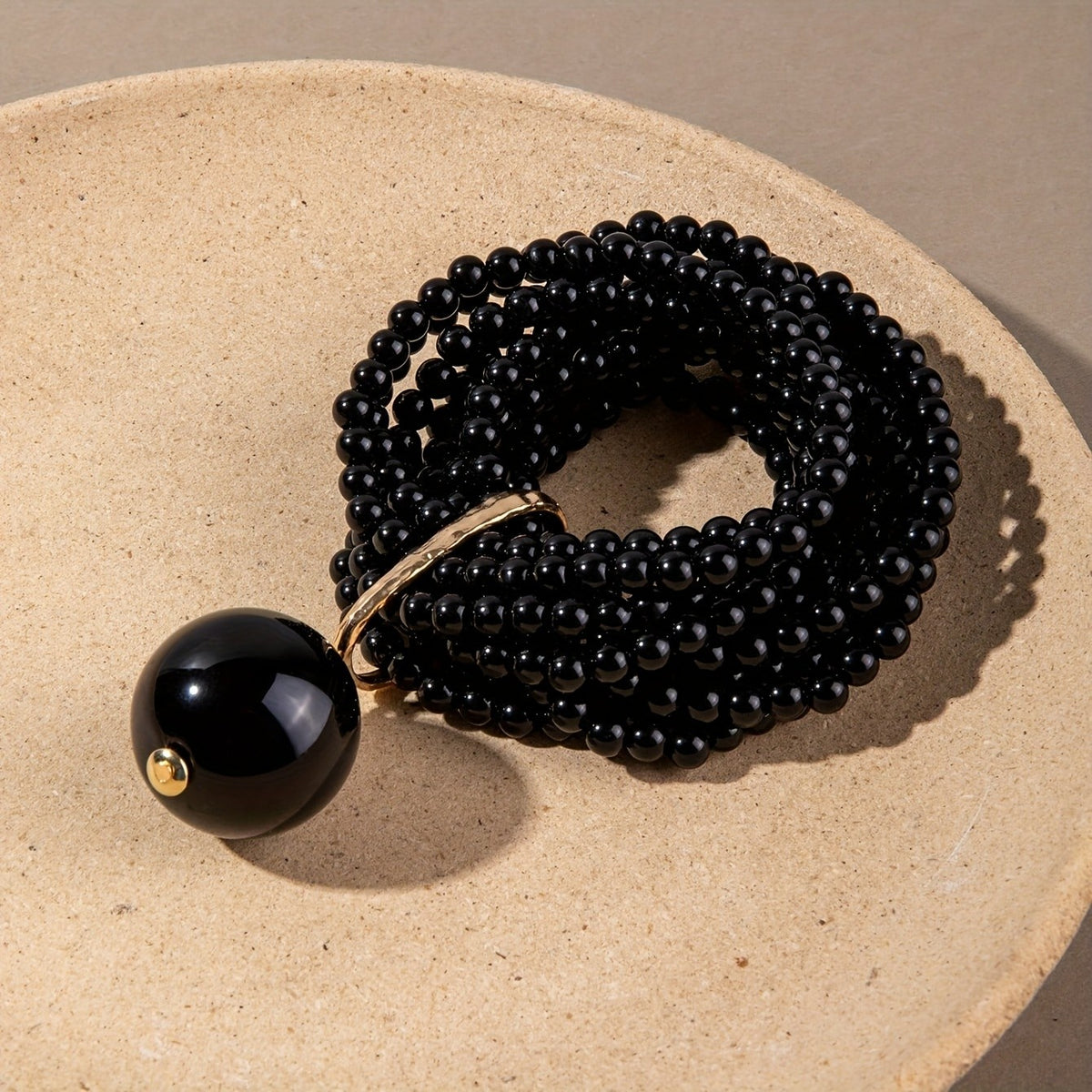 Layered Pearl Bow Bracelet