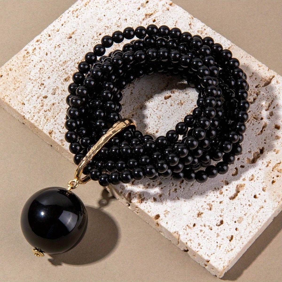 Layered Pearl Bow Bracelet