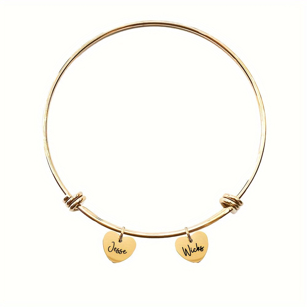 18k Adjustable Triple Heart Bangle