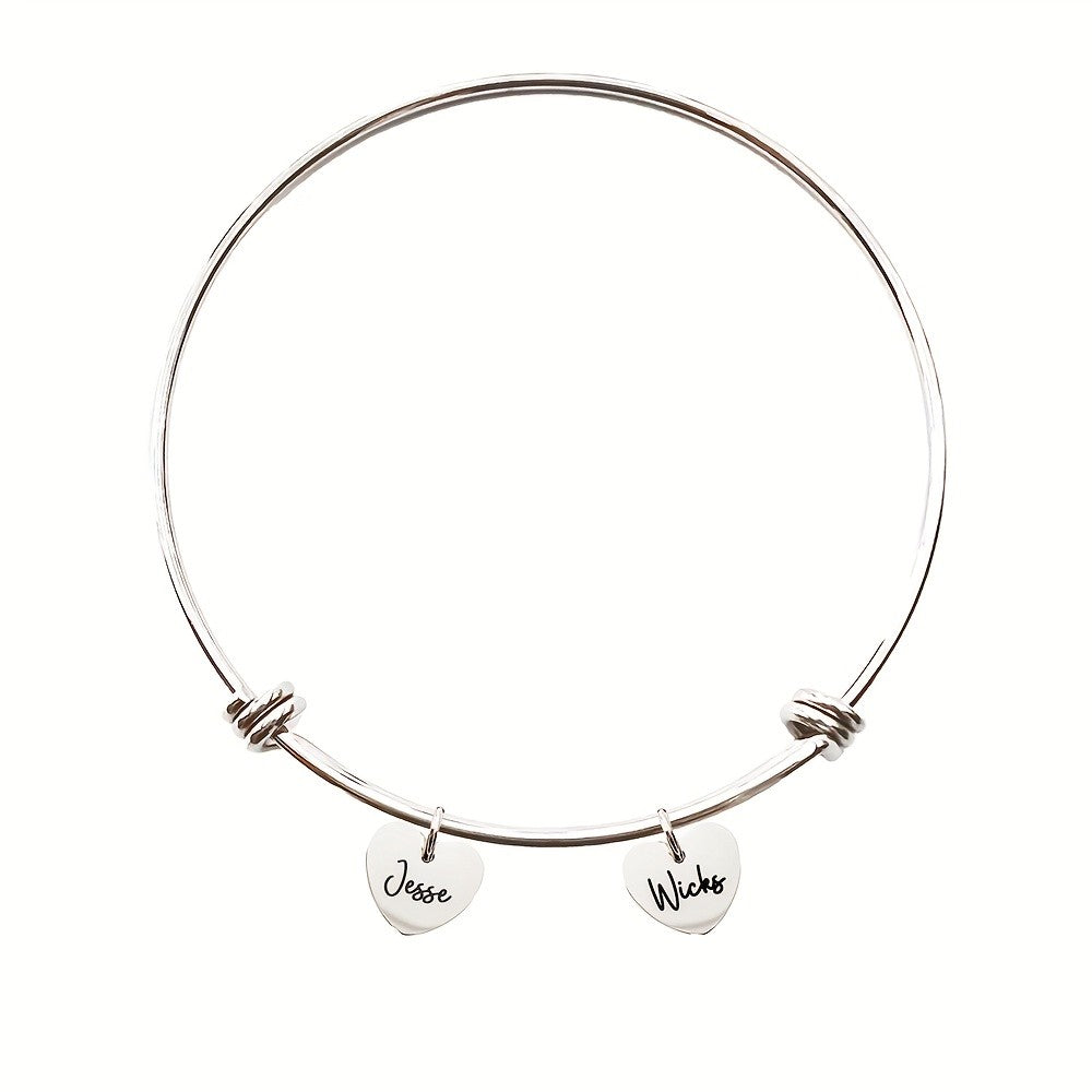 18k Adjustable Triple Heart Bangle