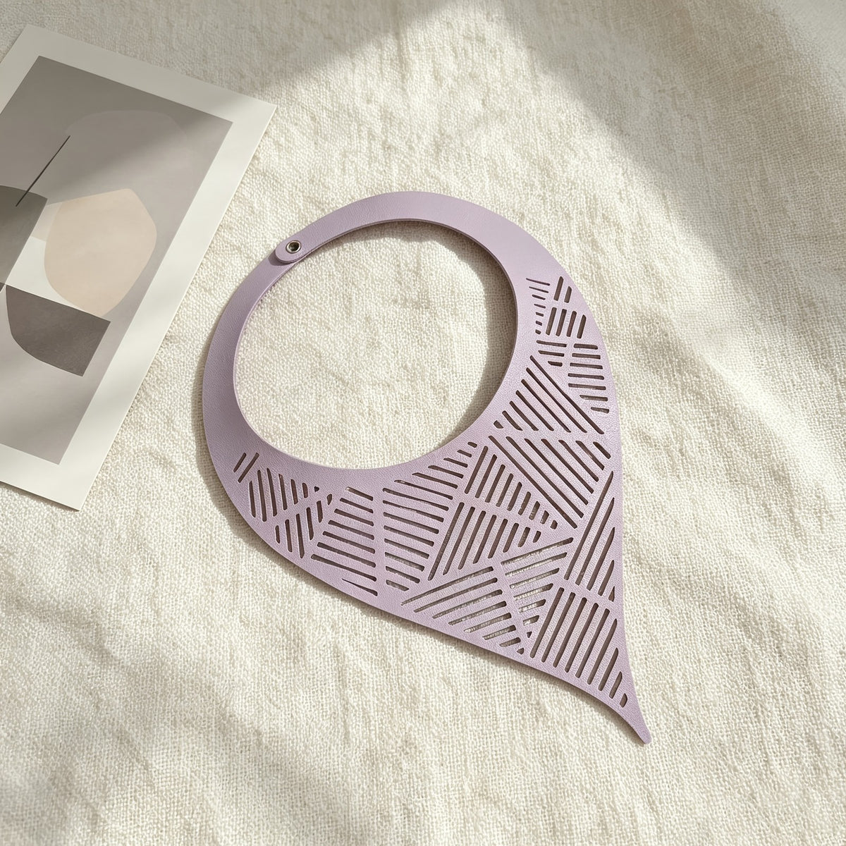 Black Geometric Cut-out Collar Necklace