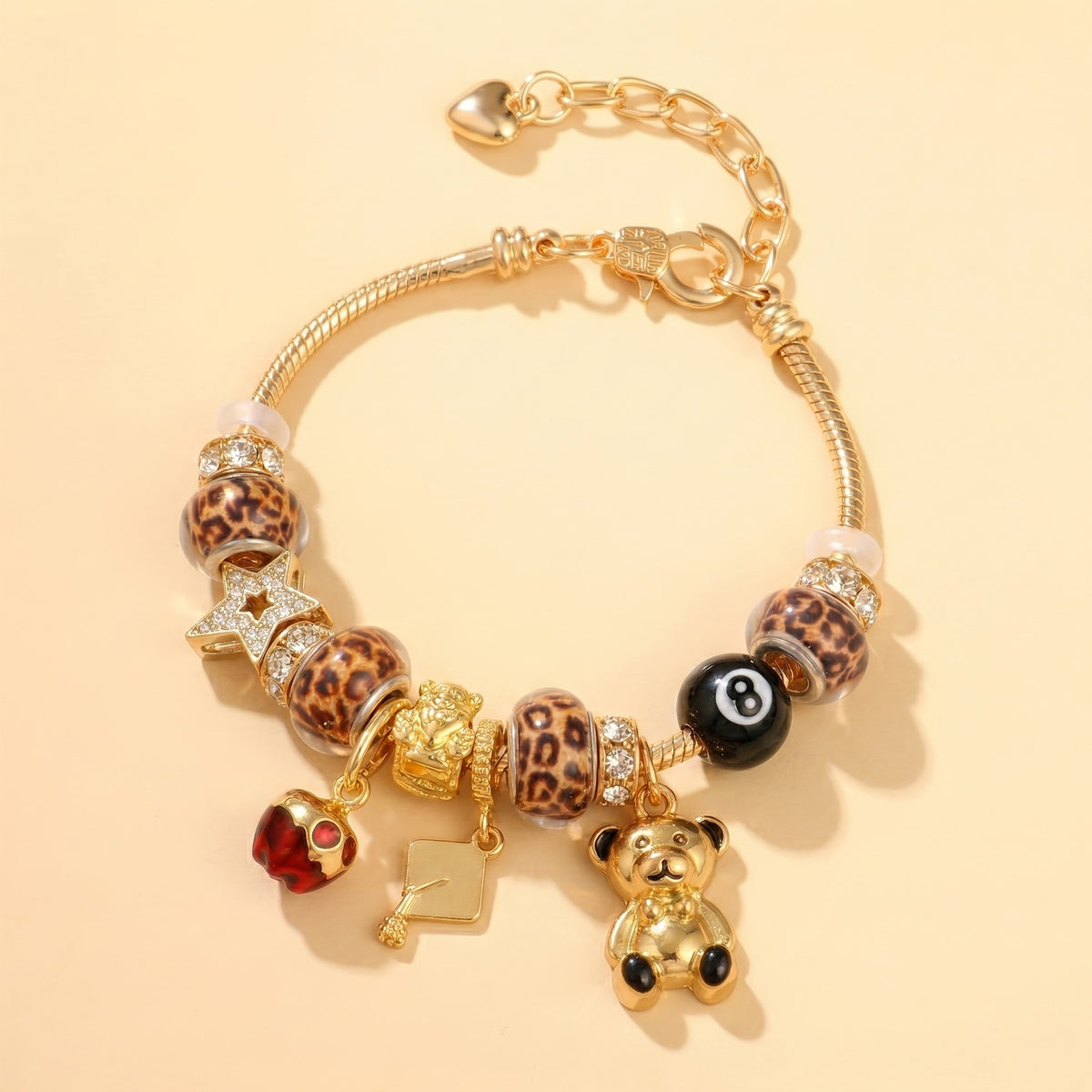 Vintage Leopard Charm Bracelet