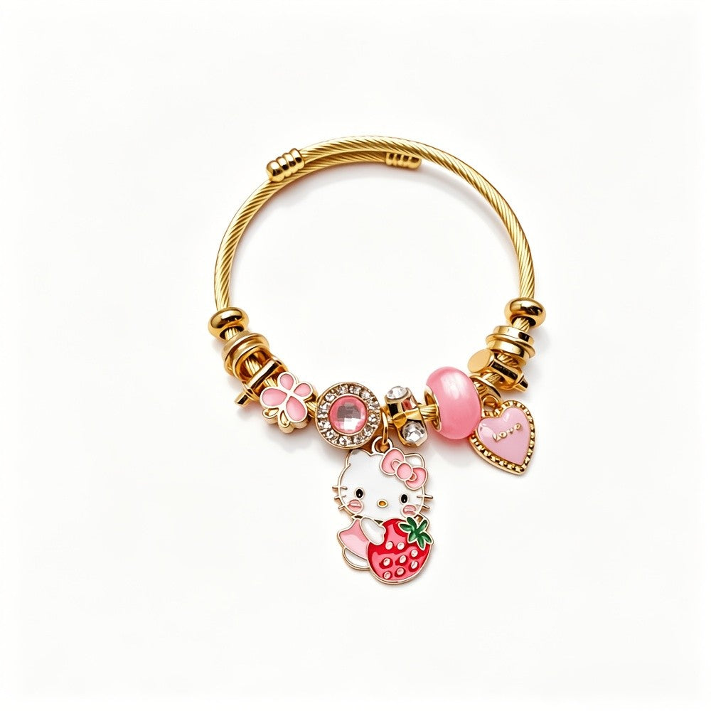Hello Kitty Strawberry Charm Bangle