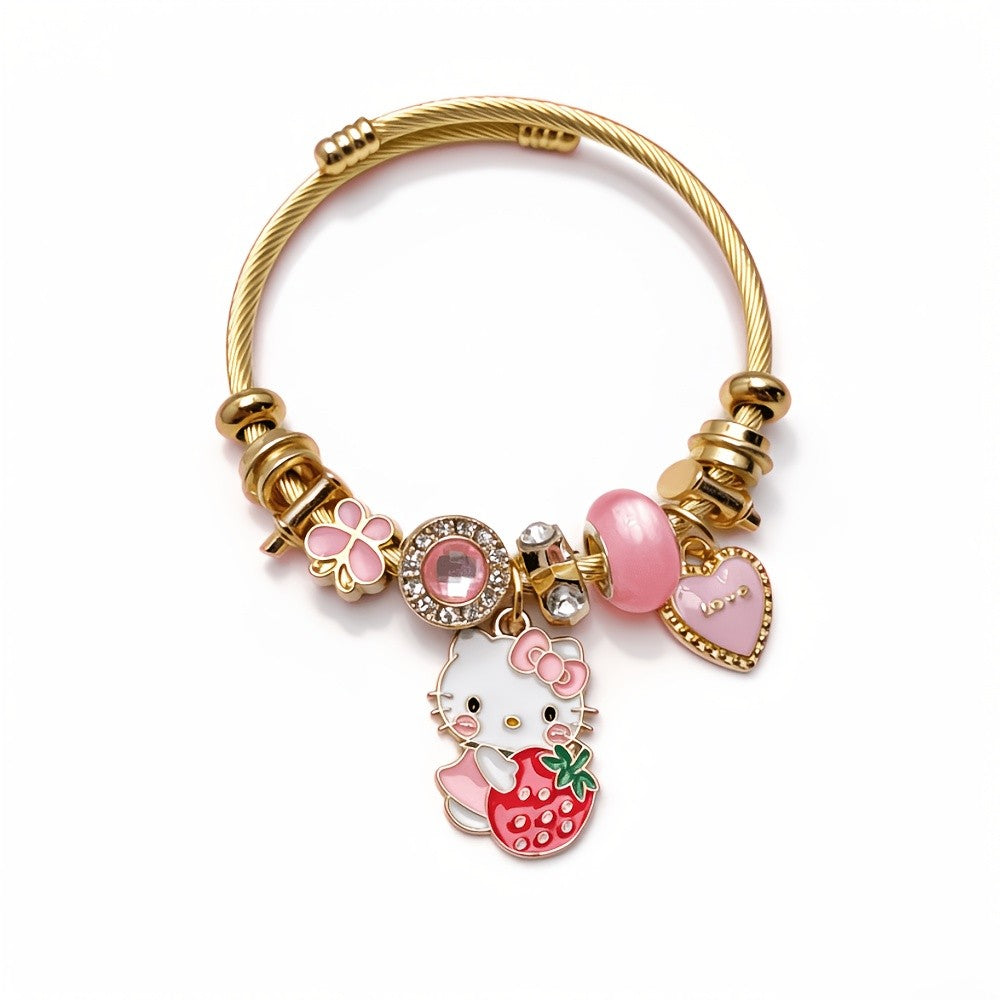 Hello Kitty Strawberry Charm Bangle