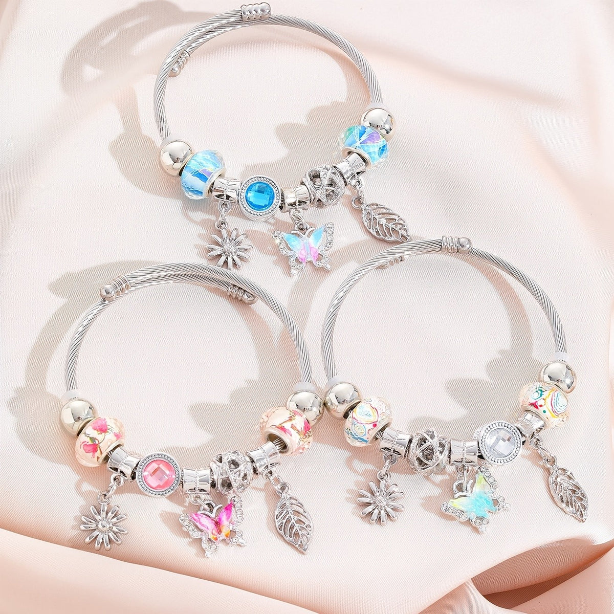 Adjustable Charm Butterfly Leaf Bracelet