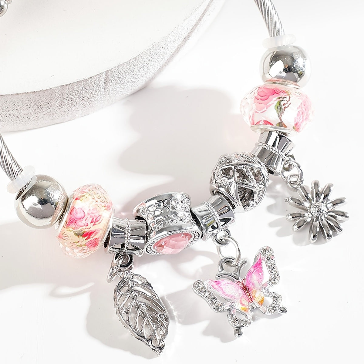 Adjustable Charm Butterfly Leaf Bracelet