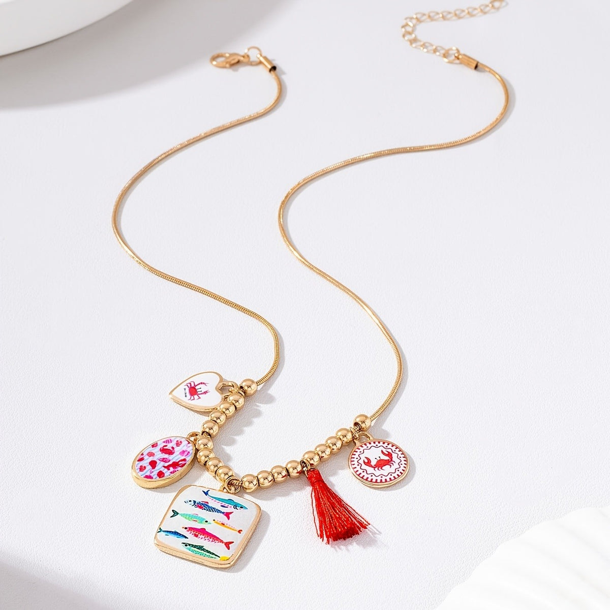 Multi-Layer Ocean Charm Necklace