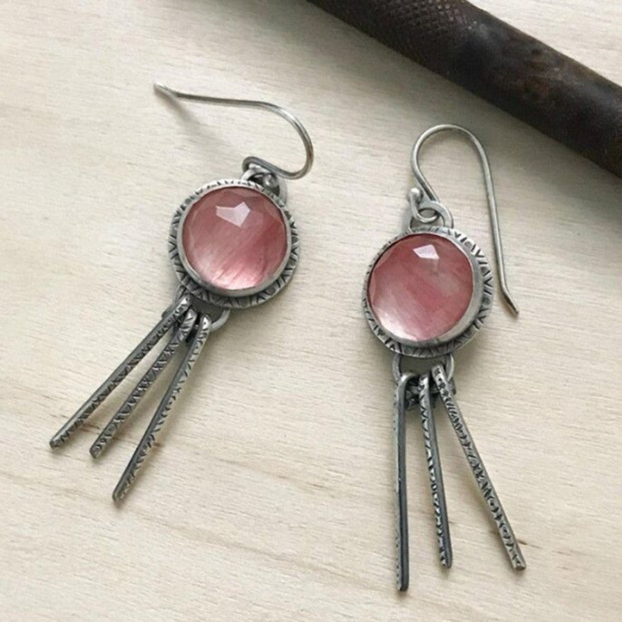 Asymmetric Vintage Geometric Stone Earrings
