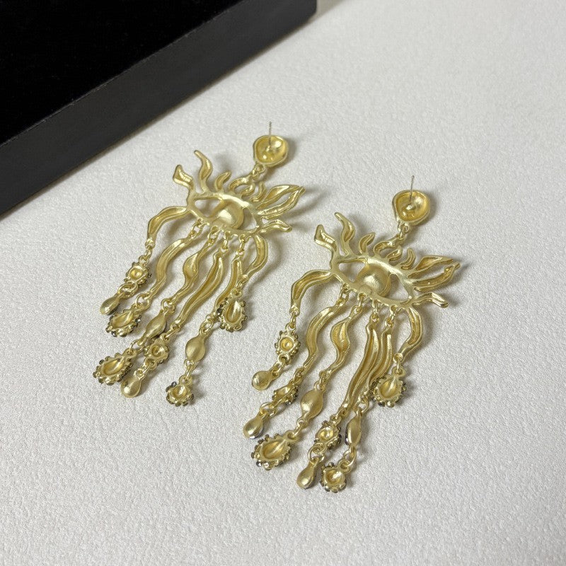 Evil Eye Charm Drop Earrings
