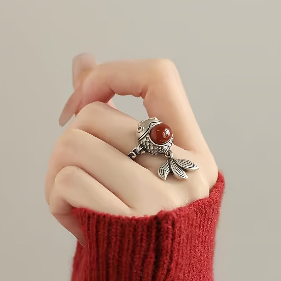 Vintage Fish Drop Ring
