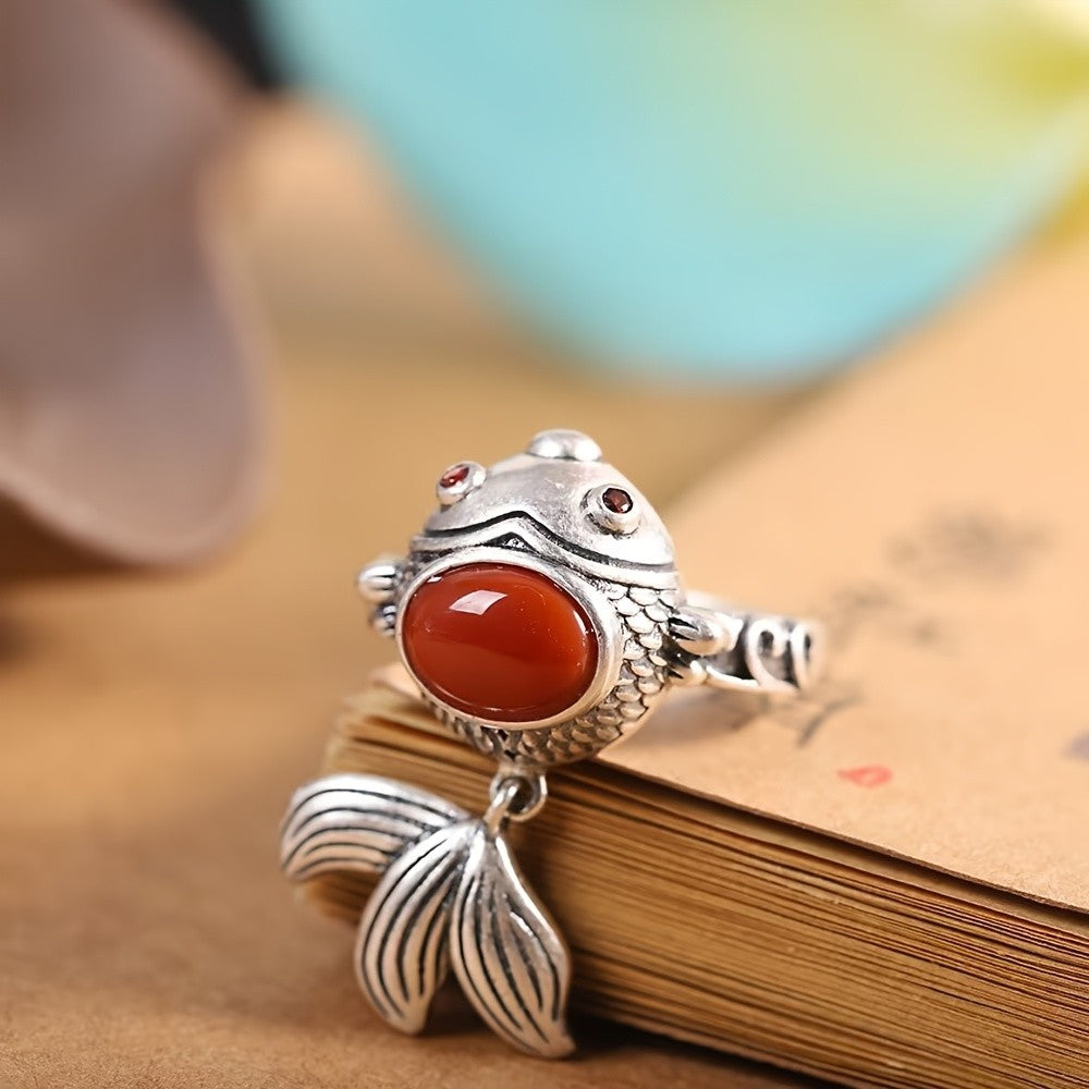 Vintage Fish Drop Ring