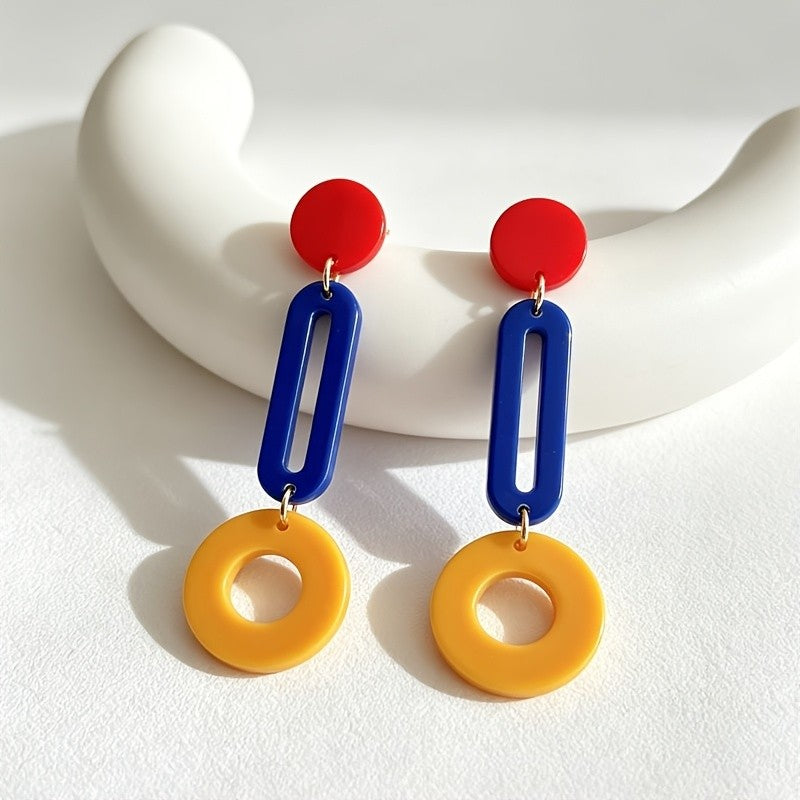 Geometric Acrylic Drop Earrings