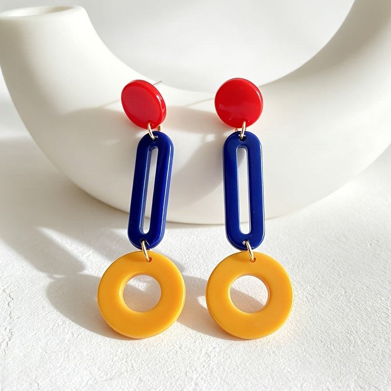 Geometric Acrylic Drop Earrings