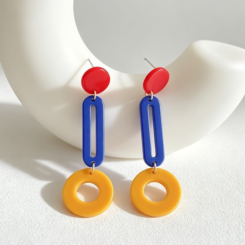 Geometric Acrylic Drop Earrings