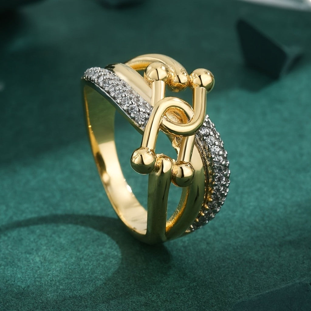 Geometric Knot Zircon Ring