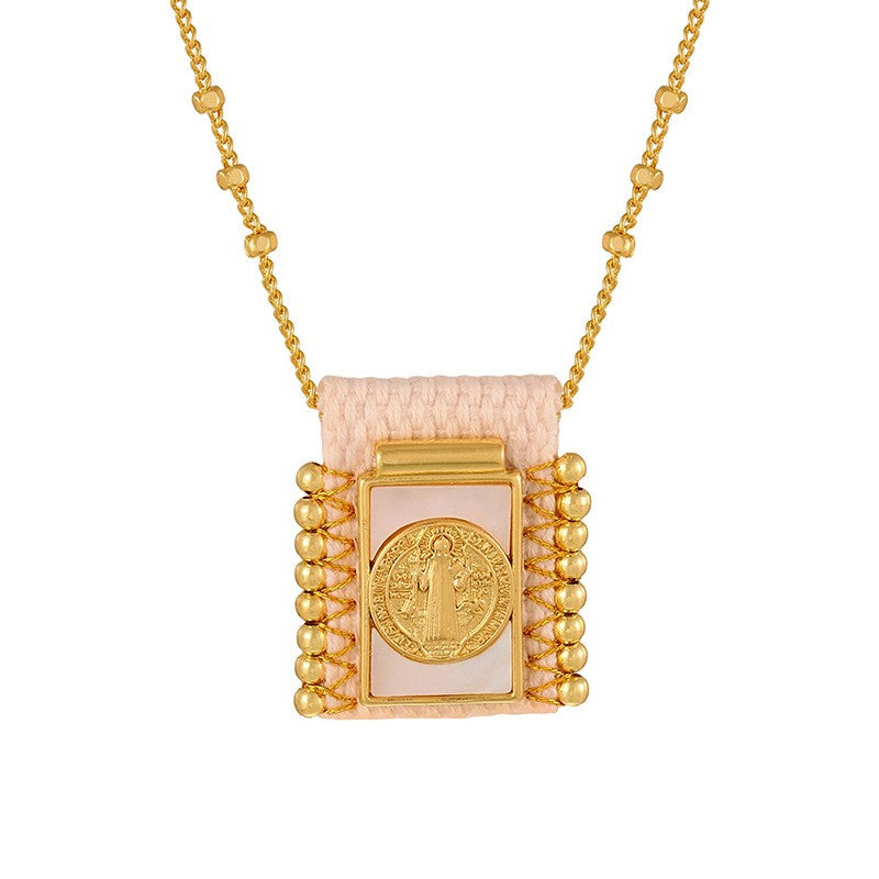 Vintage Square Cross Layered Necklace