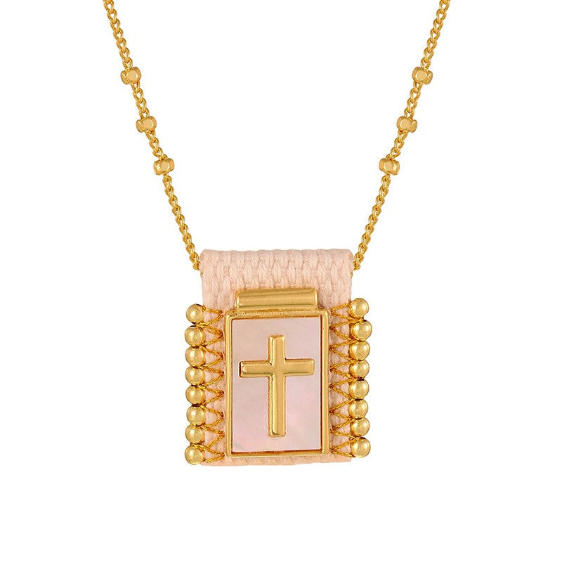 Vintage Square Cross Layered Necklace